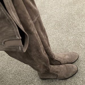 Thigh high tan boots